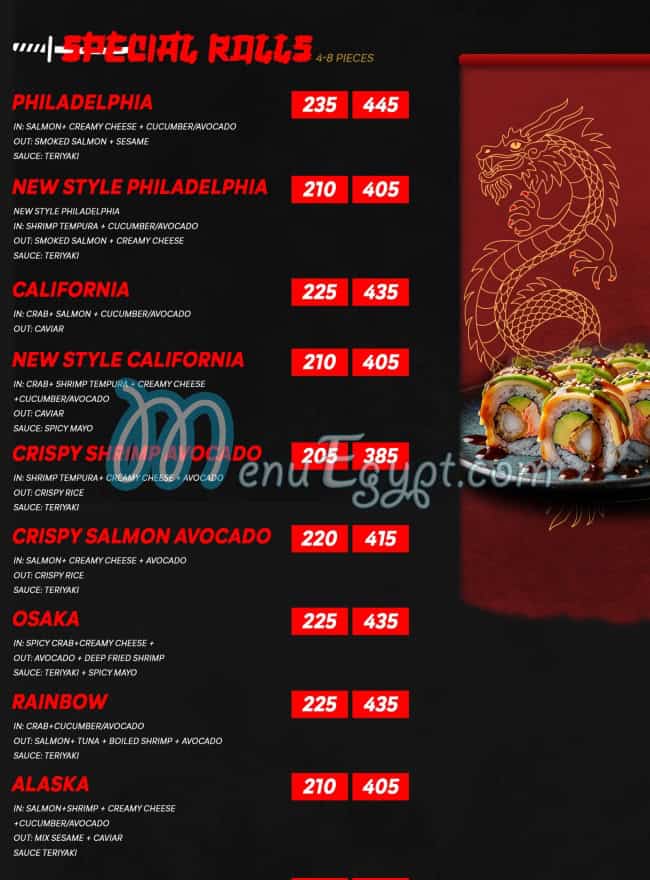 Sushi  Kingdom menu Egypt 7