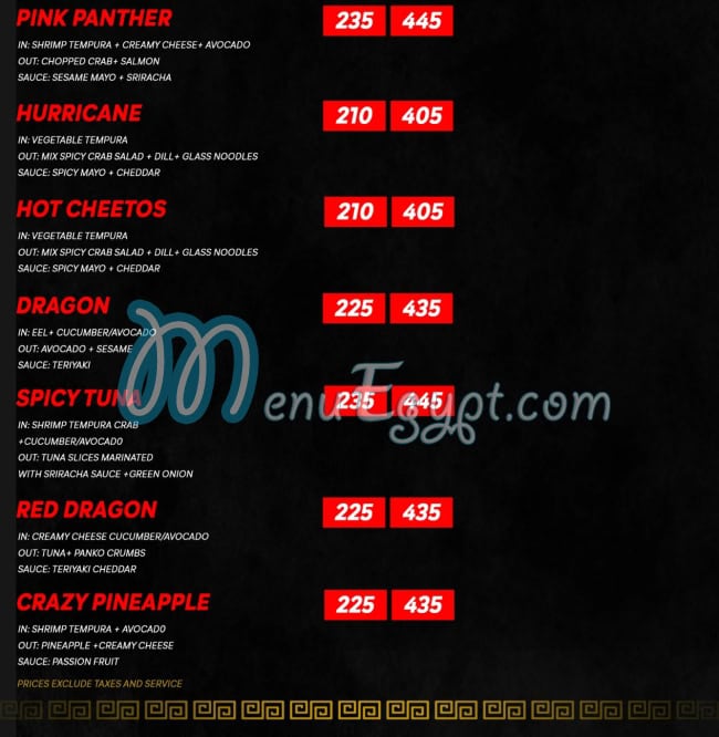 Sushi  Kingdom menu Egypt 9