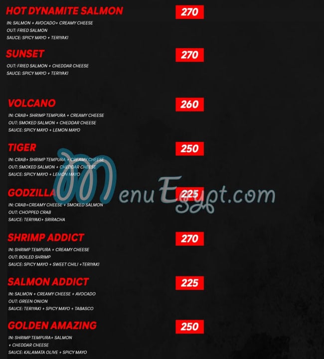 Sushi  Kingdom menu Egypt 11