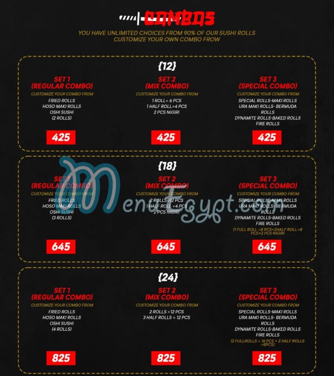 Sushi  Kingdom menu Egypt 12