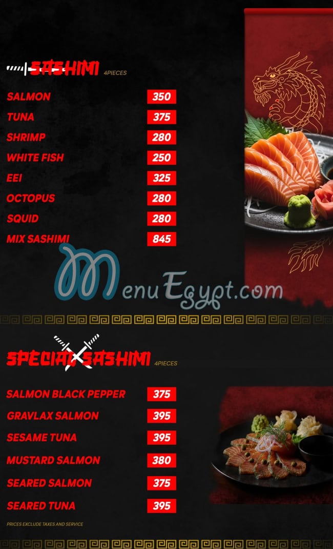 Sushi  Kingdom menu Egypt