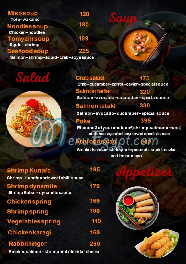 Sushi point menu