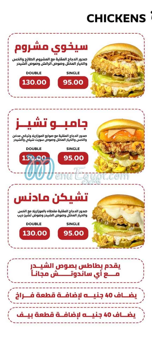 منيو طياره مصر