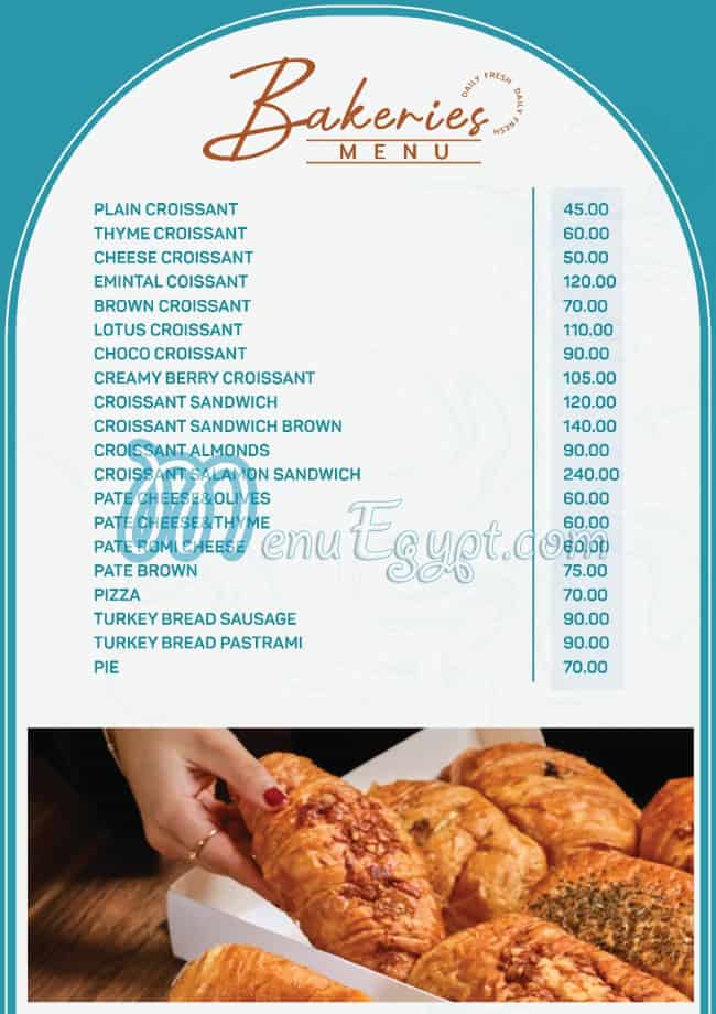 The Bakery Corner menu Egypt 1