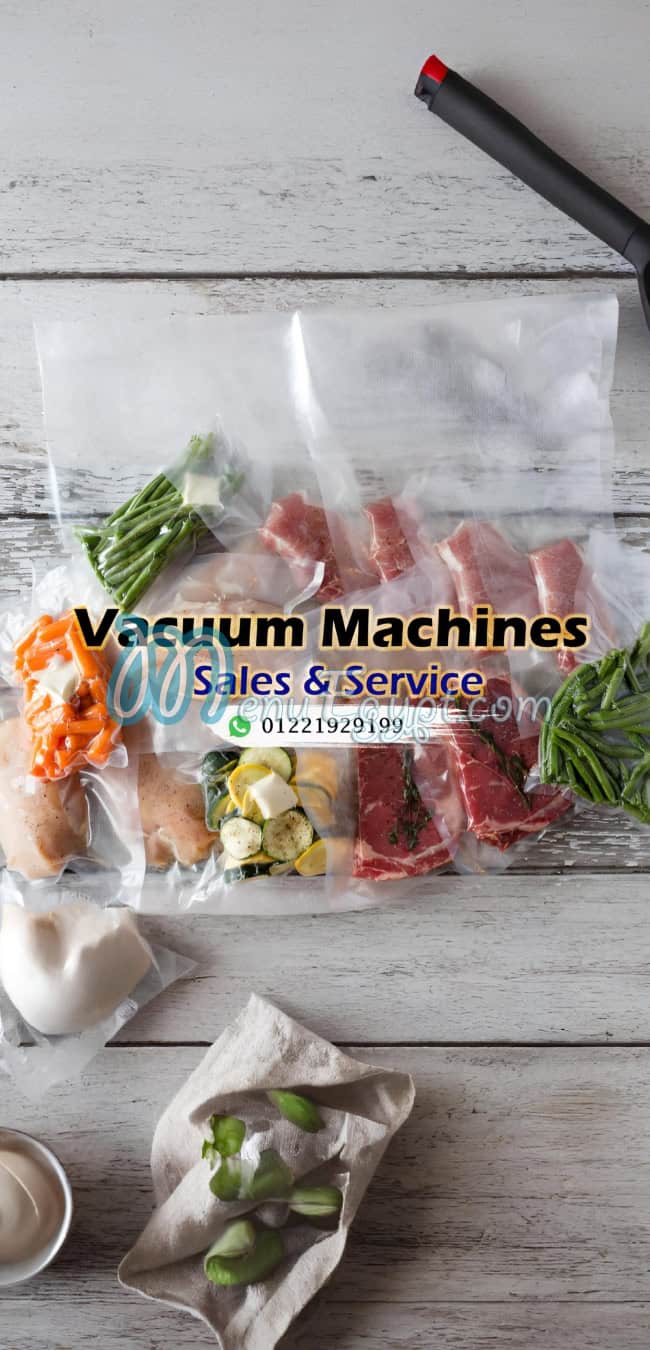 Vacuum packaging machines menu