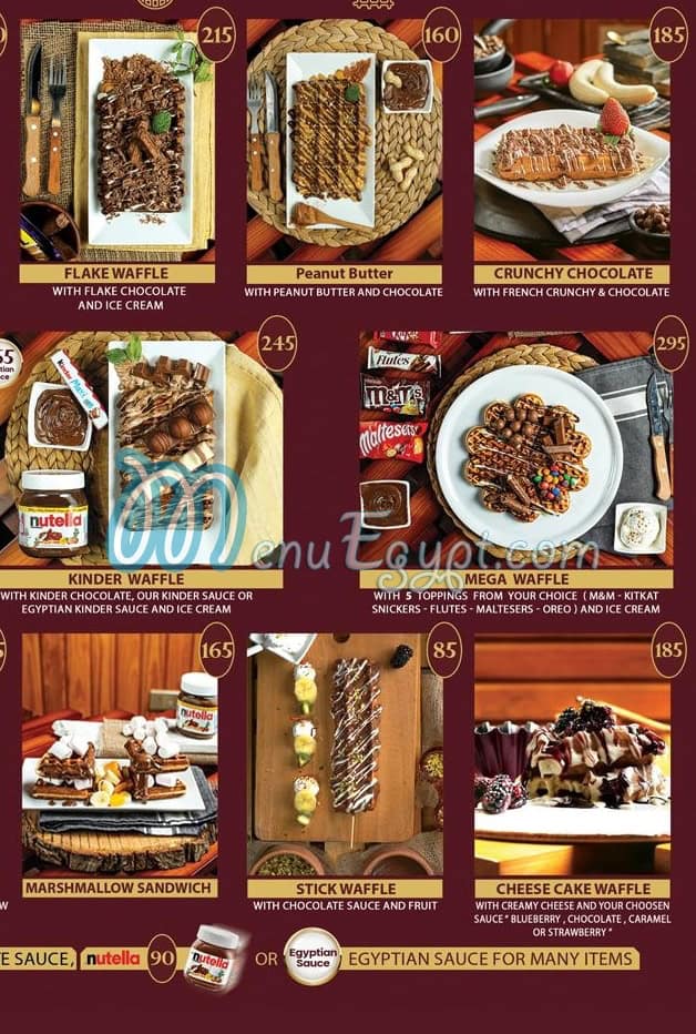 Waffle Tone menu