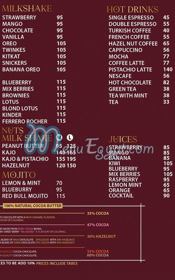 Waffle Tone menu Egypt 11