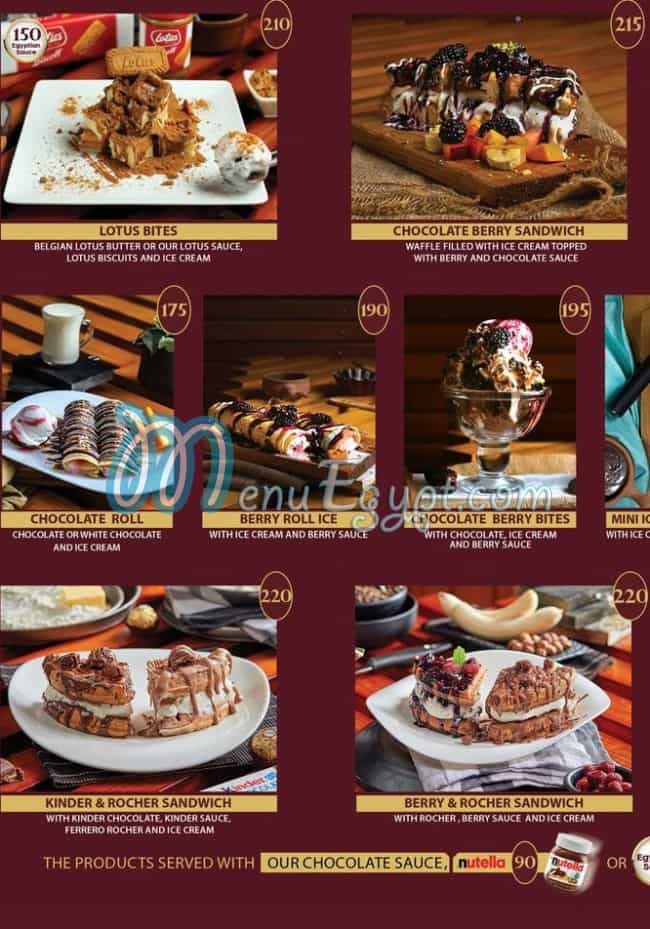 Waffle Tone delivery menu