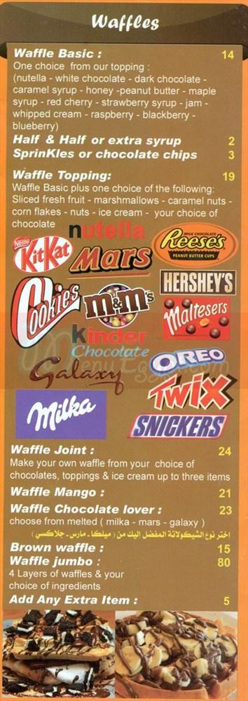 Waffle Joint delivery menu