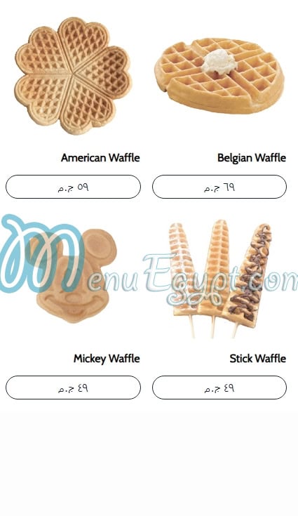 Wafflicious menu Egypt 2