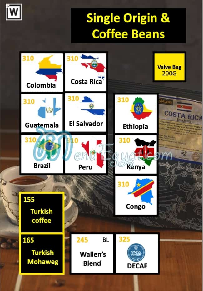 Wallen's Specialty Coffee menu Egypt 1
