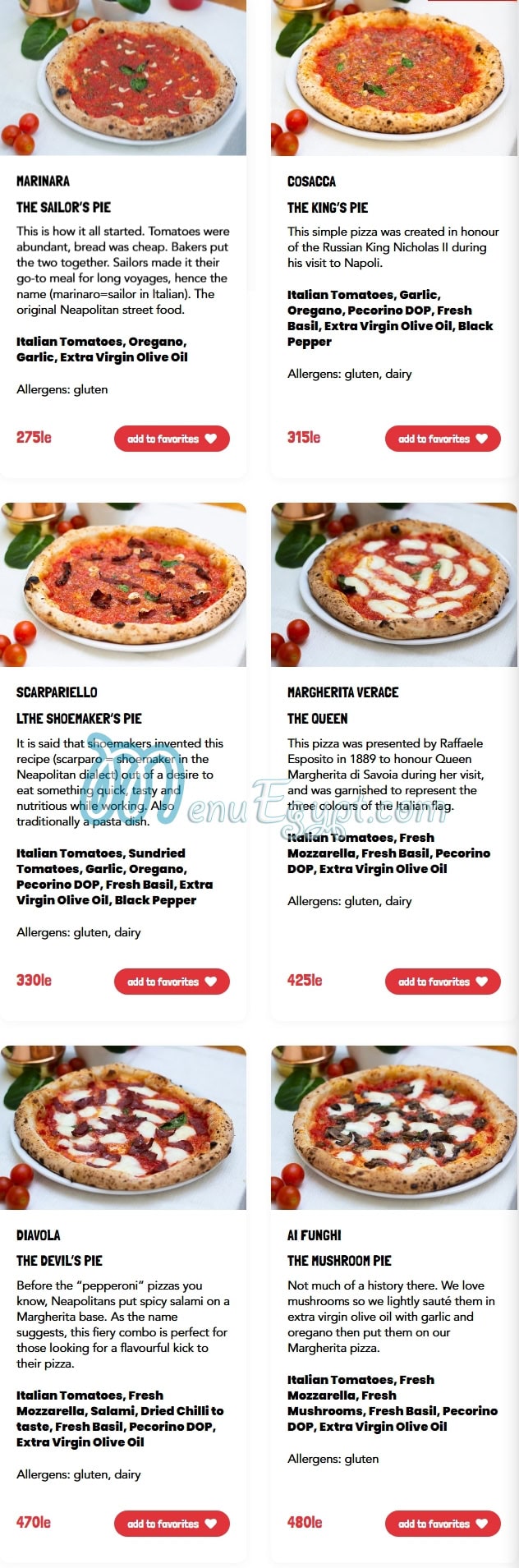 What the Crust menu