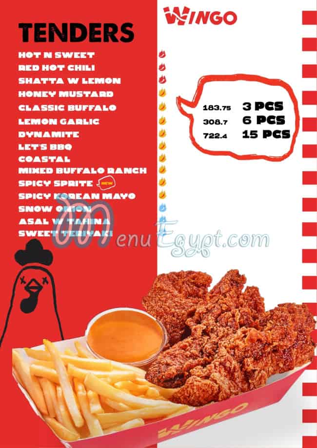 Wingo menu Egypt