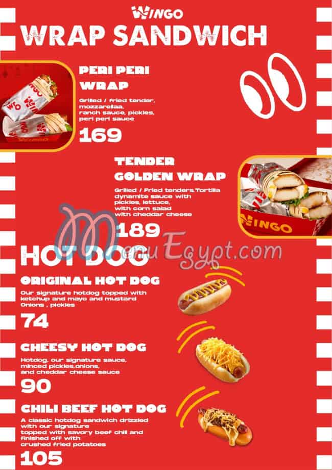 Wingo menu prices