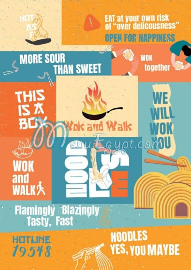 Wok and Walk menu