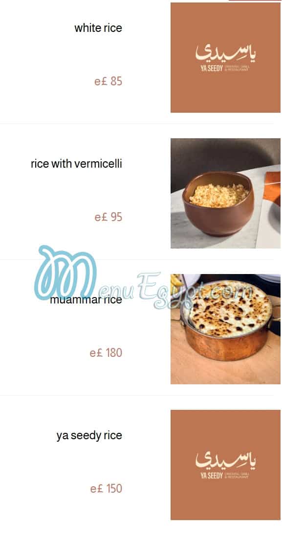 Ya Seedy menu Egypt 11