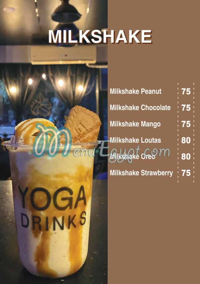 يوجا درينك مصر منيو بالعربى