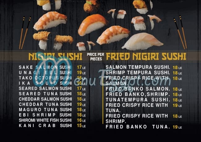Zi Sushi menu Egypt 4