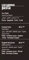 Club Sandwichcs online menu