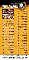GARAGE TAKEAWAY menu Egypt