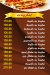 Class Pizza menu