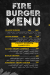 Fire Burger menu Egypt