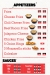 Juicy Burger menu