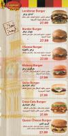 Londoner Burger menu