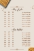 Rashet konafa menu prices