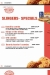 Slingers menu prices